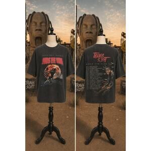 Travis Scott Astroworld Birds Eye View Tour Tee Faded Large